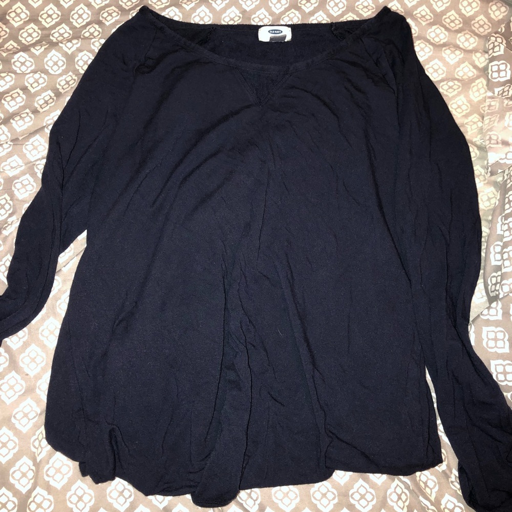 Large Navy Blue Long-Sleeve